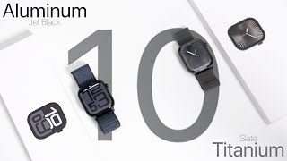 Apple Watch Series 10  Aluminum and Titanium Unboxing and Comparison [upl. by Rodrich]