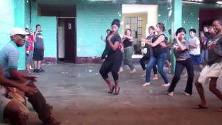 Marita Flores Teaching Peruvian Festejo Dance in Cañete Perú  Lesson 1 [upl. by Alikahs]