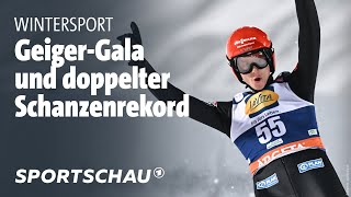 Skispringen DSVAdler in Klingenthal nicht zu stoppen  Sportschau [upl. by Llenrrad]