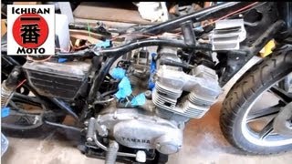 Ichiban Cafe Racer Part 13 How to install Custom Wiring Harness Installation and Oil Change [upl. by Nickie]