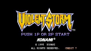 Violent Storm Arcade Game Konami 1993 playthrough [upl. by Nonrev]