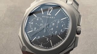 Bulgari Octo Finissimo Chronograph GMT 103371 BVLGARI Watch Review [upl. by Simetra]