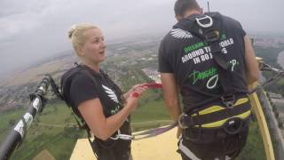 Skok na bungee  Głogów Poland Dream Jump 222m [upl. by Anaxor]