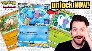 Everything You NEED To Know To Unlock Lapras EX Right Now  Pokemon TCG Pocket [upl. by Akerdnuhs]