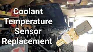 Coolant temperature sensor replacement on a 2016 Jeep Wrangler with a 36L Pentastar engine [upl. by Civ]