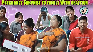 Pregnancy Surprise to family With reaction 🥹Pregnancy reveal to family in tamil paviLoveprasanth [upl. by Tracy]