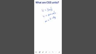 Explaining CGS Units [upl. by Turino]