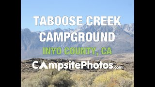 Taboose Creek Campground  Inyo County CA [upl. by Mulvihill]