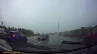 Car spinning out of control in the wet on M5 Exeter UK Dashcam [upl. by Kosey420]