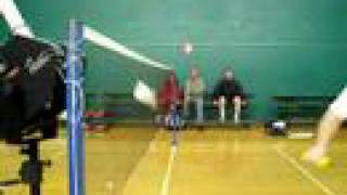 Incredible badminton net play with the Knight Trainer [upl. by Nilok]