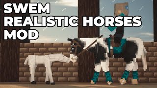 SWEM Realistic Horses Mod for Minecraft PE [upl. by Ahsi]