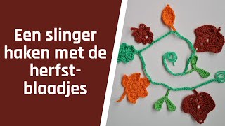 Slinger haken van gehaakte blaadjes [upl. by Dyob38]