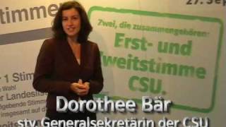 Dorothee Bär zur Aktion quotDein Wahlvideoquot [upl. by Glynda]