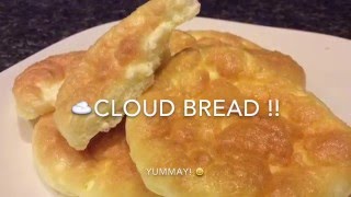 keto CLOUD BREAD only 3 ingredients ☁️☁️☁️ [upl. by Oeram419]