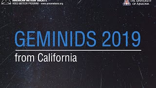 GEMINIDS 2019 from California [upl. by Xeno137]