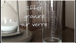 Effet gravure sur verre en 3mn chrono isabelscrap [upl. by Wallinga]