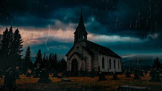 Natures calm before the storm in the abandoned church😴 ASMR Nature sounds for restful sleep [upl. by Carmine]