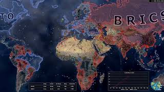 BRICS vs NATO  HOI4 Timelapse [upl. by Ardnaskela]