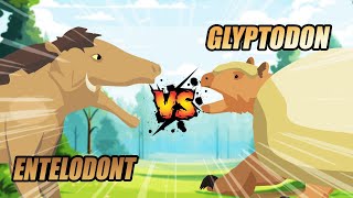 Entelodont vs Glyptodon  Prehistoric Animals Tournament S1  Prehistoric Animal Animation [upl. by Aisac209]