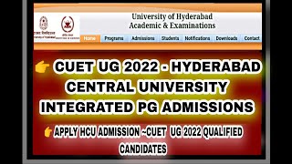 cuet counselling process in Teluguhcu cuet 2022 apply onlineCuet 2022 uoh admissionshcu cuet [upl. by Olivann952]