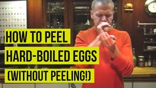 How To Peel HardBoiled Eggs Without Peeling  Tim Ferriss [upl. by Guadalupe]