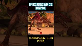 Spinosaurus Gen 2’s Rampage  Jurassic World The Game Shorts [upl. by Cleres]