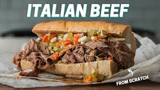 CHICAGO STYLE ITALIAN BEEF SANDWICH Made By Man From Chicago [upl. by Haroved118]