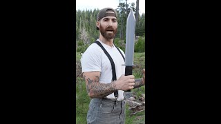 A tiny sword 😳 woodsplitting sword VikingWoodSplitter [upl. by Je438]