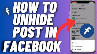 How To Unhide Post On Facebook Timeline 2023  Unhide Hidden Post On Facebook Timeline [upl. by Einnel]