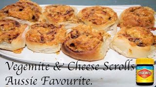 Vegemite amp Cheese Scrolls  100 Australian savoury snack [upl. by Strawn]