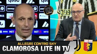 Lite Allegri Teotino a Sky quotFaccia domande intelligenti voi non dovete capire”  FcmNewsSport [upl. by Hiamerej37]