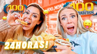 ¡24 HORAS COMIENDO en los 100 MONTADITOS😱 [upl. by Elleirb]