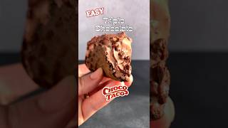 Easy triple chocolate choco taco [upl. by Nam75]