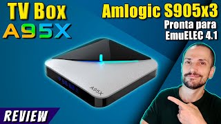 Review TV Box A95x F3 Air com processador Amlogic S905x3  muito melhor que Gamestick GD10 pra games [upl. by Cinimod535]