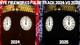 NYE London Fireworks 2025 VS 2024 Pulse Track Mine VS BBC [upl. by Barbee]