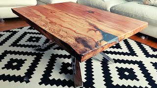 Coffee table with steel spider legs  Spalted Beech [upl. by Aramanta247]