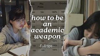 Become an ACADEMIC WEAPON ✨💯  Study tips organization hacks and motivation📚🖇 [upl. by Ribak]