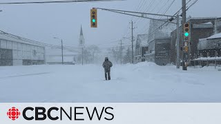 Nova Scotia hit with blizzardlike conditions more snow on the way [upl. by Leerzej]