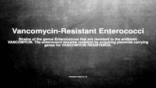 Medical vocabulary What does VancomycinResistant Enterococci mean [upl. by Tellford]