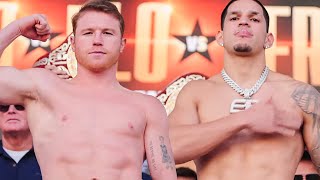 Canelo vs Edgar Berlanga FULL WEIGHIN amp FINAL FACE OFF [upl. by Christal]