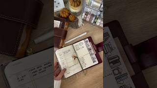 Moleskine pocket weekly planning🤎 plannercover plannercommunity leather journaling [upl. by Rici]