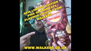 walkers crisps pig in blankets flavour review [upl. by Owiat]