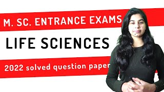 M Sc Life Sciences  Solved question paper 2022  MDU  M Sc Life sciences entrance exams [upl. by Madid]