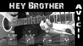 Como Tocar ▶Avicii  Hey Brother◀Tutorial en Guitarra Solo  ChordsTabs  How to Play Guitar✔ [upl. by Starling]