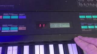 Yamaha DX7 MIDIchannel change [upl. by Eiser736]