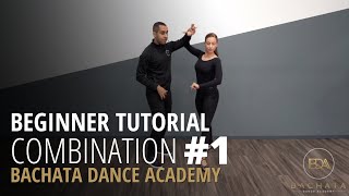 Beginner Bachata Tutorial  Combination 1  Demetrio amp Nicole  Bachata Dance Academy [upl. by Joshia171]