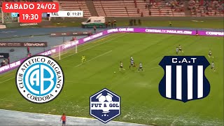 🔴BELGRANO  TALLERES EN VIVO  FUT AND GOL [upl. by Nydroj]