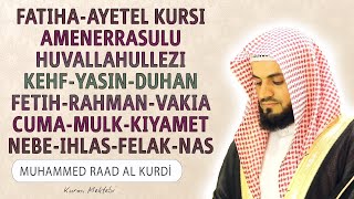 Fatiha Ayetel Kursi Amenerrasulu Kehf Yasin Fetih Vakia Duhan Rahman Cuma Mulk Nebe Raad al Kurdi [upl. by Ierna]