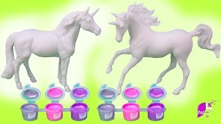 DIY Custom Unicorn Horses  Super Easy My Dream Horse Paint Craft  Nail Polish 1 [upl. by Nodle]