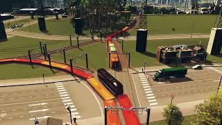 Cities skylines plant city Florida railfanning trains at ELM HILLS [upl. by Nallid543]